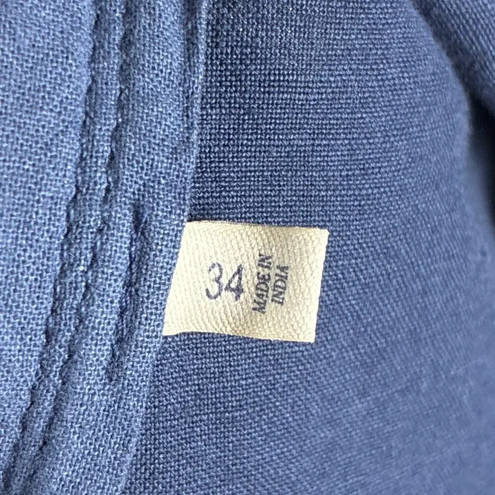 Faherty Shorts Men 34 Navy Linen Preppy Beach Resort Summer Hamptons Huckberry